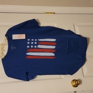 USA flag shirt, size small, NWT